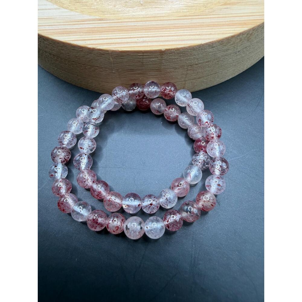 Strawberry Quartz 3mm Bracelet